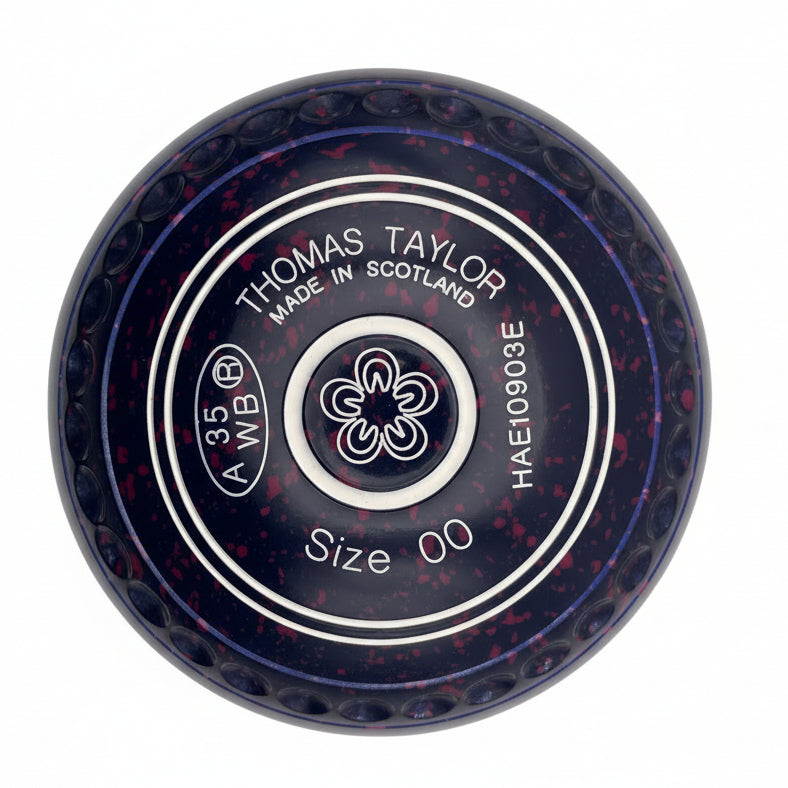 Taylor Ace 00H Dark Blue Magenta Flower Emblem  Front