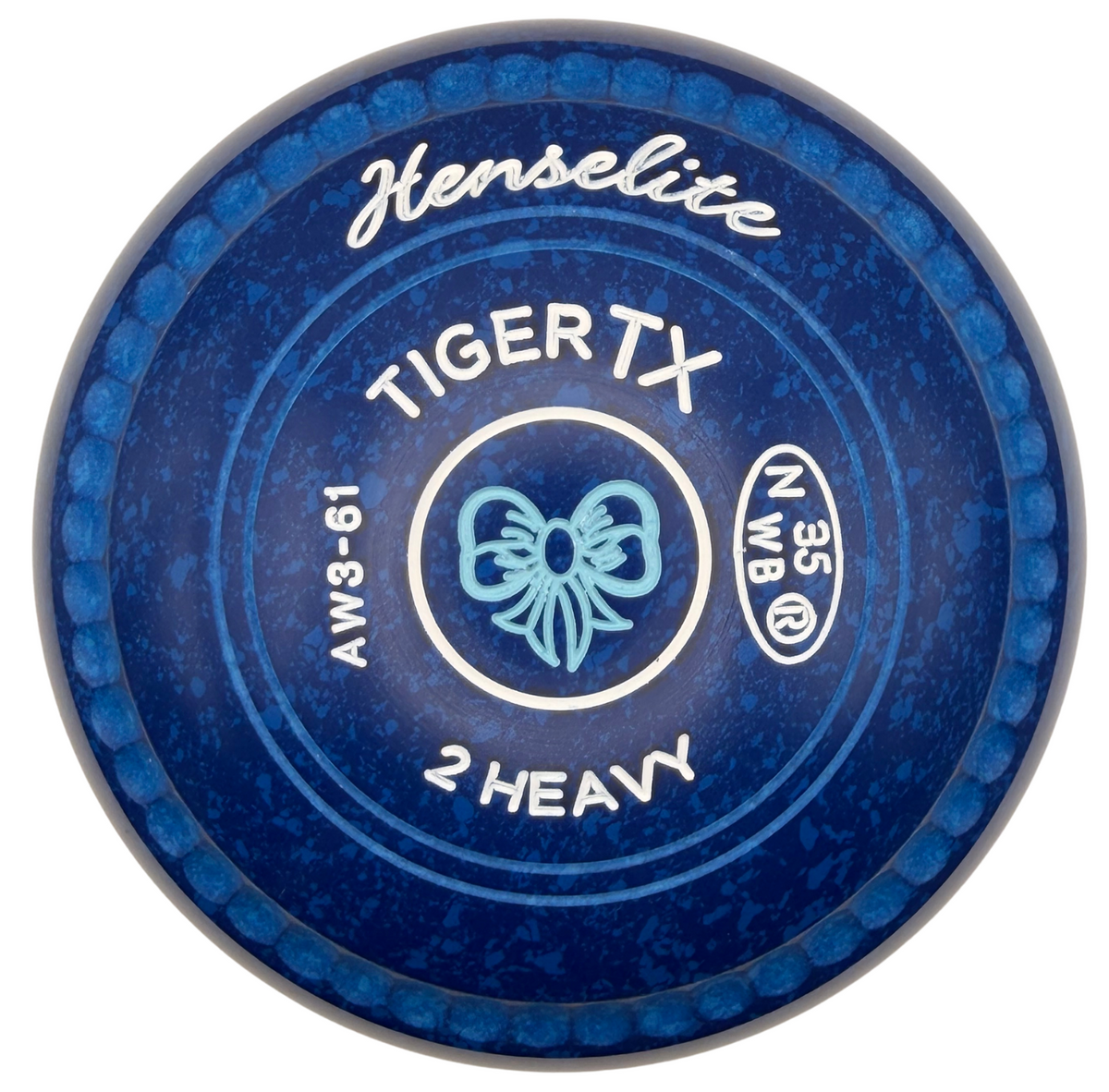 Henselite Tiger TX 2H Midnight Blue Bow Emblem Front 