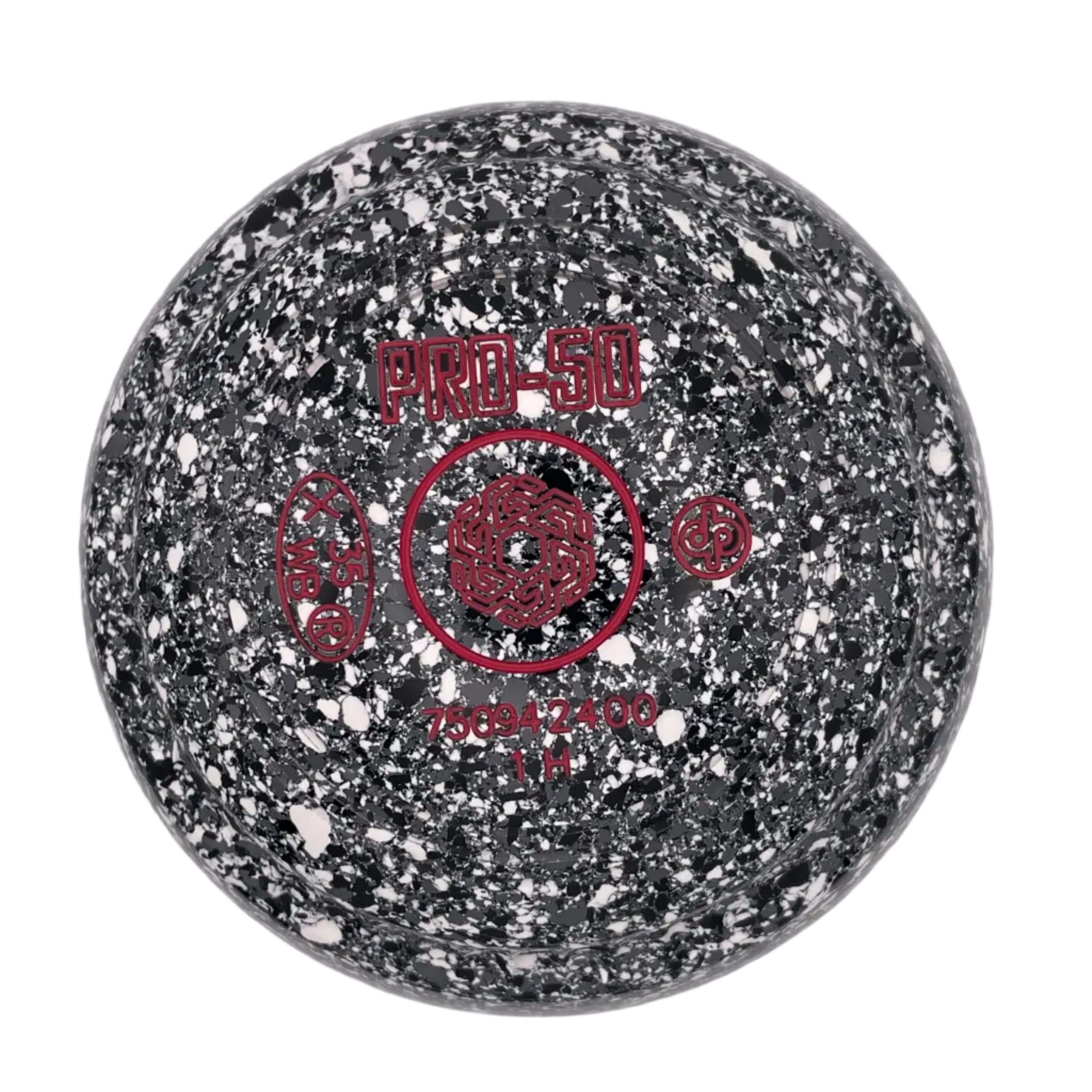 Drakes Pride Pro 50 1H Black White Grey Geometric Emblem front 