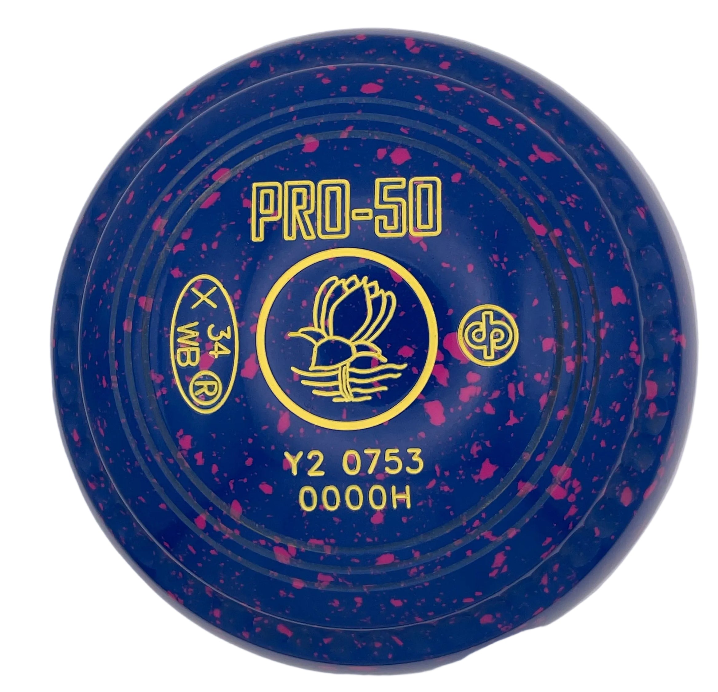 Drakes Pride Pro 50 0000H Blue Pink Flower Emblem Front 