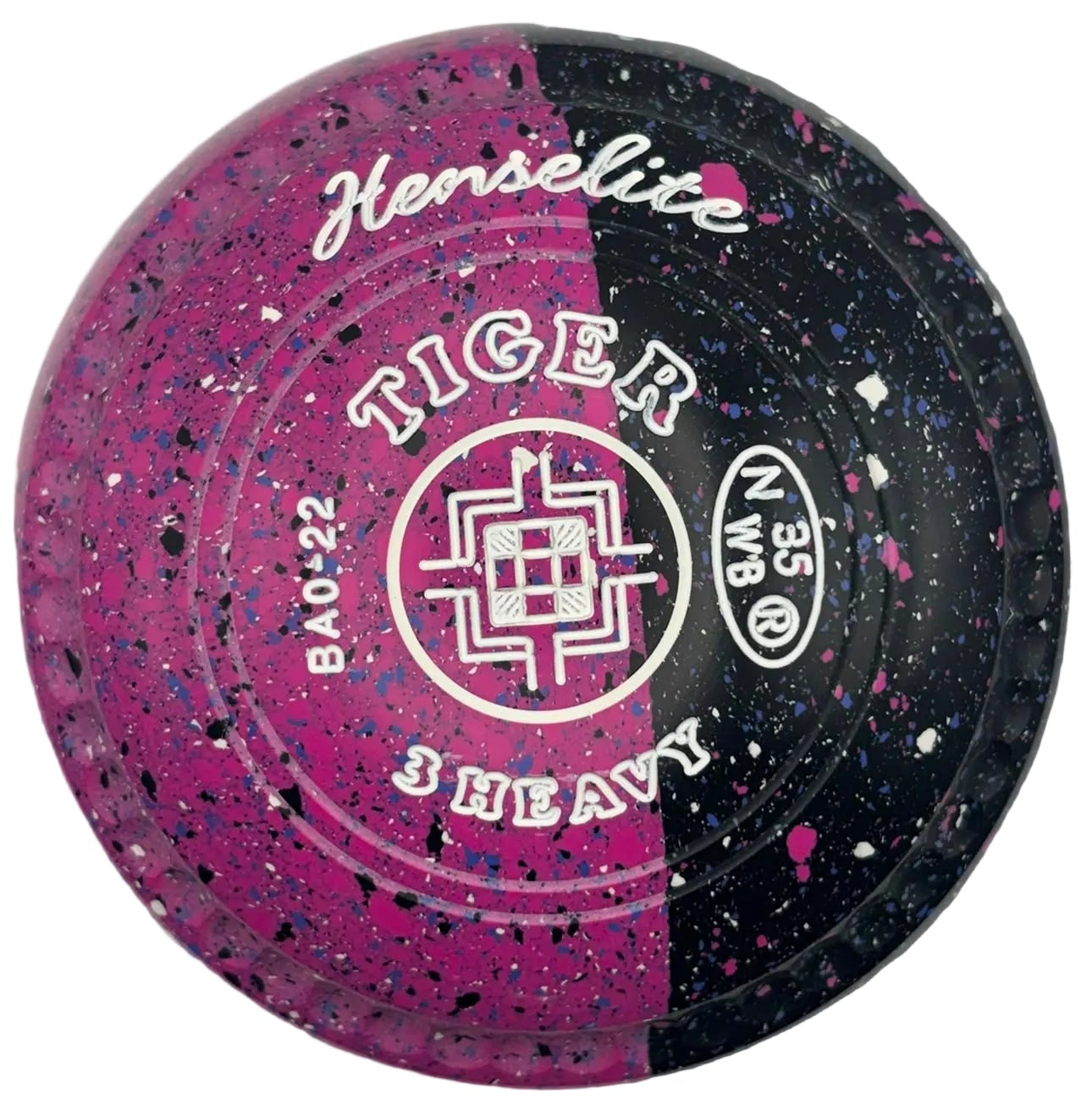 Henselite Tiger *Potters Exclusive Pink Phantom Duo Limited Edition* Geometric Squares Emblem front 