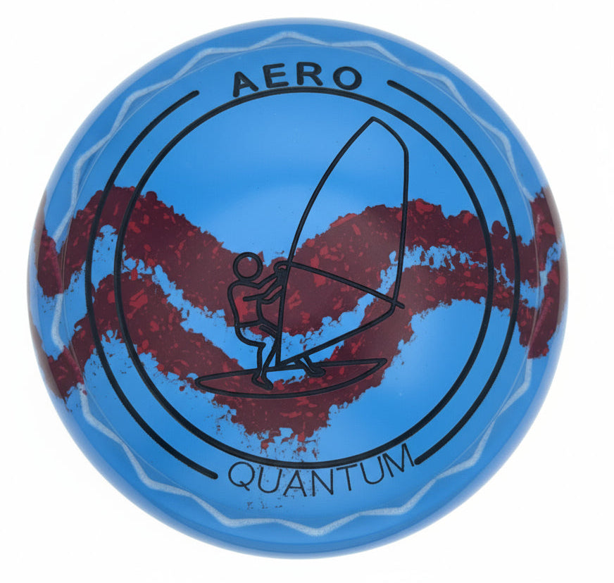 Aero Quantum 2H Solid Blue - Maroon Swirl Z-Scoop Sailing Emblem Front 