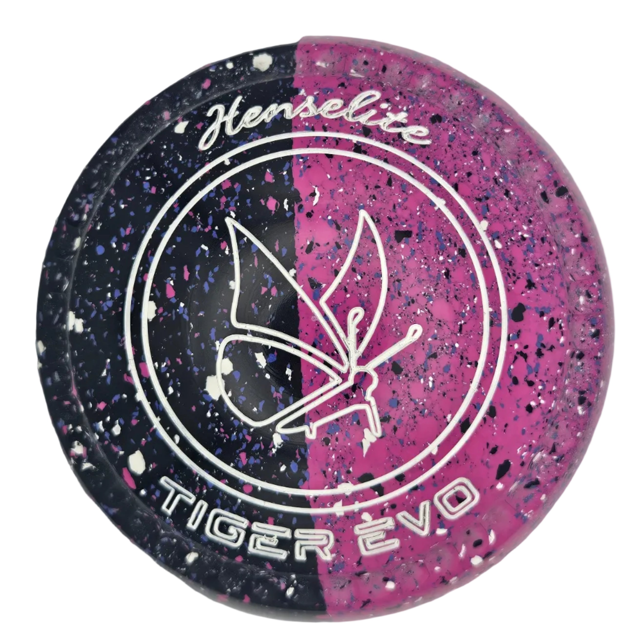 Henselite Tiger Evo 3H *Potters Exclusive Pink Phantom Limited Edition* Butterfly Emblem Back