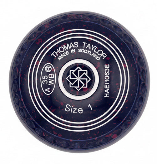 Taylor Ace 1H Dark Blue Magenta Geo 13 Emblem Front