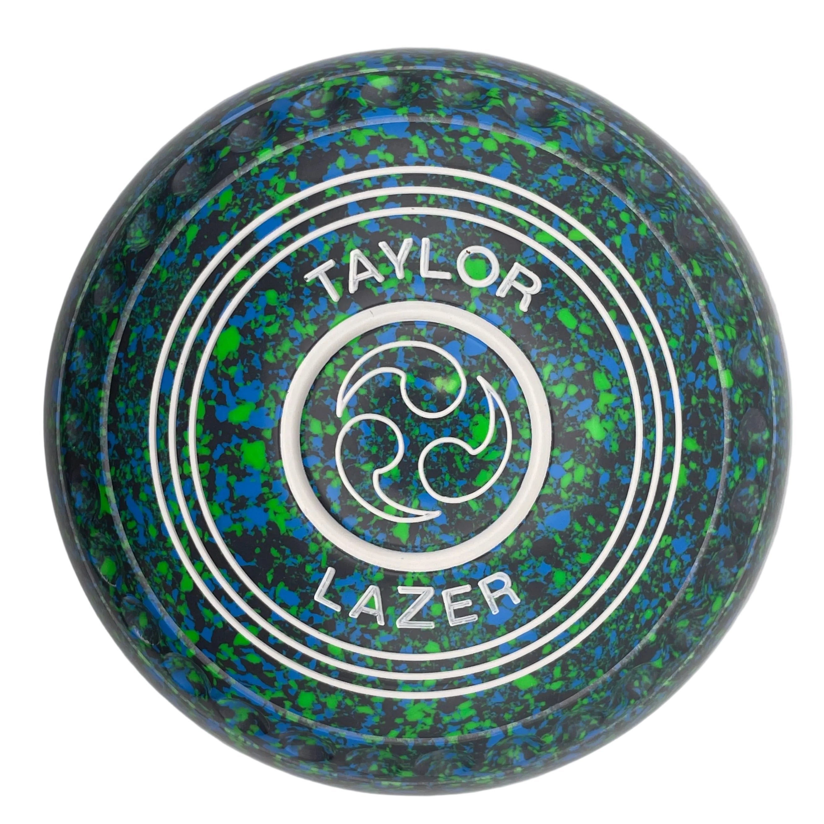 Taylor Lazer 3H Iced Lime Swirl Circle Emblem Back 