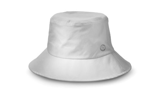 White bucket hat on a white background