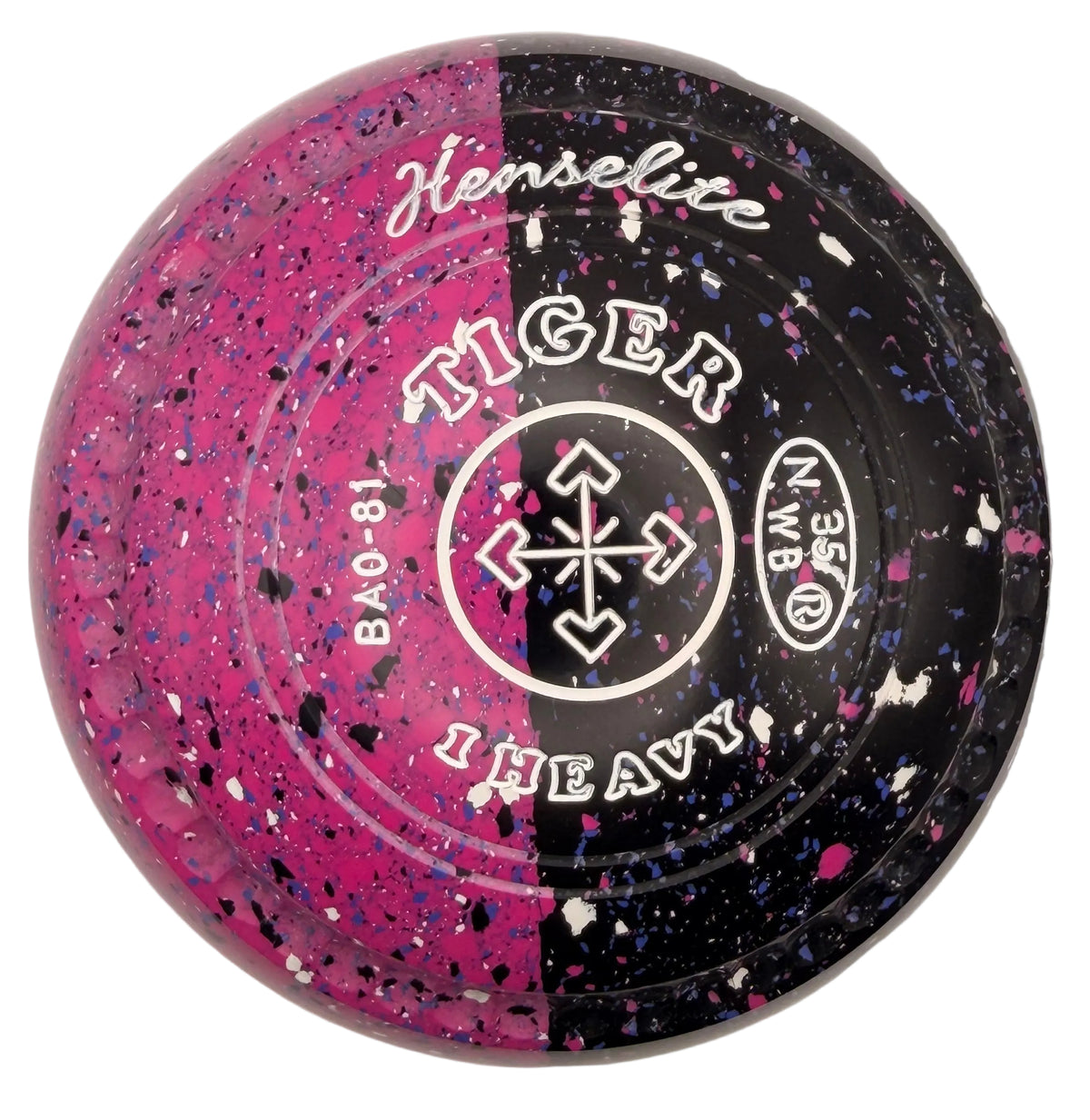 Henselite Tiger 1H *Potters Exclusive Pink Phantom Duo Limited Edition* Arrows Emblem Front 