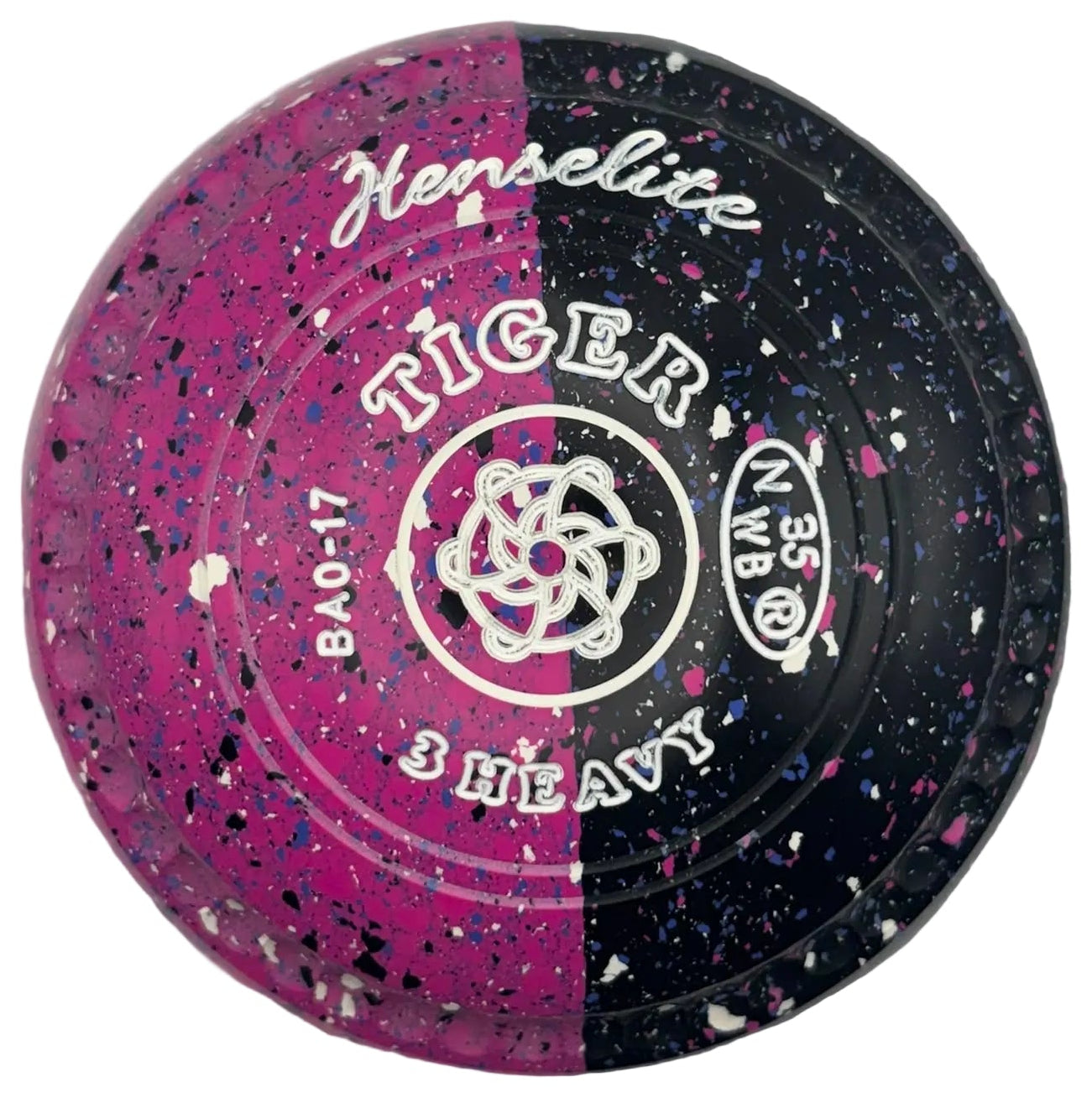 Henselite Tiger 2H *Potters Exclusive Pink Phantom Duo Limited Edition* Geometric Circle Emblem front 