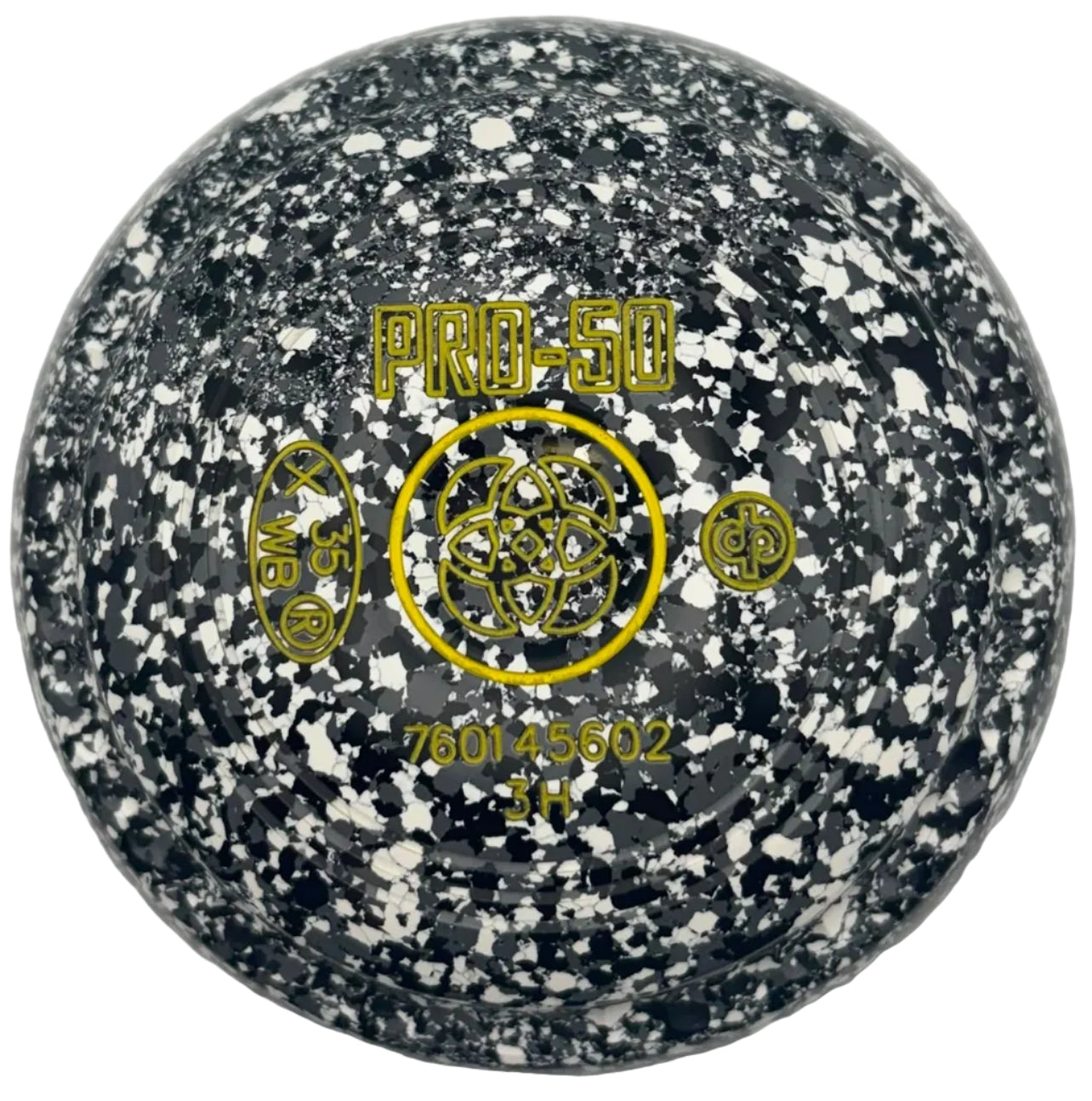 Drakes Pride Pro 50 3H Black White Grey Geo31 Emblem front 