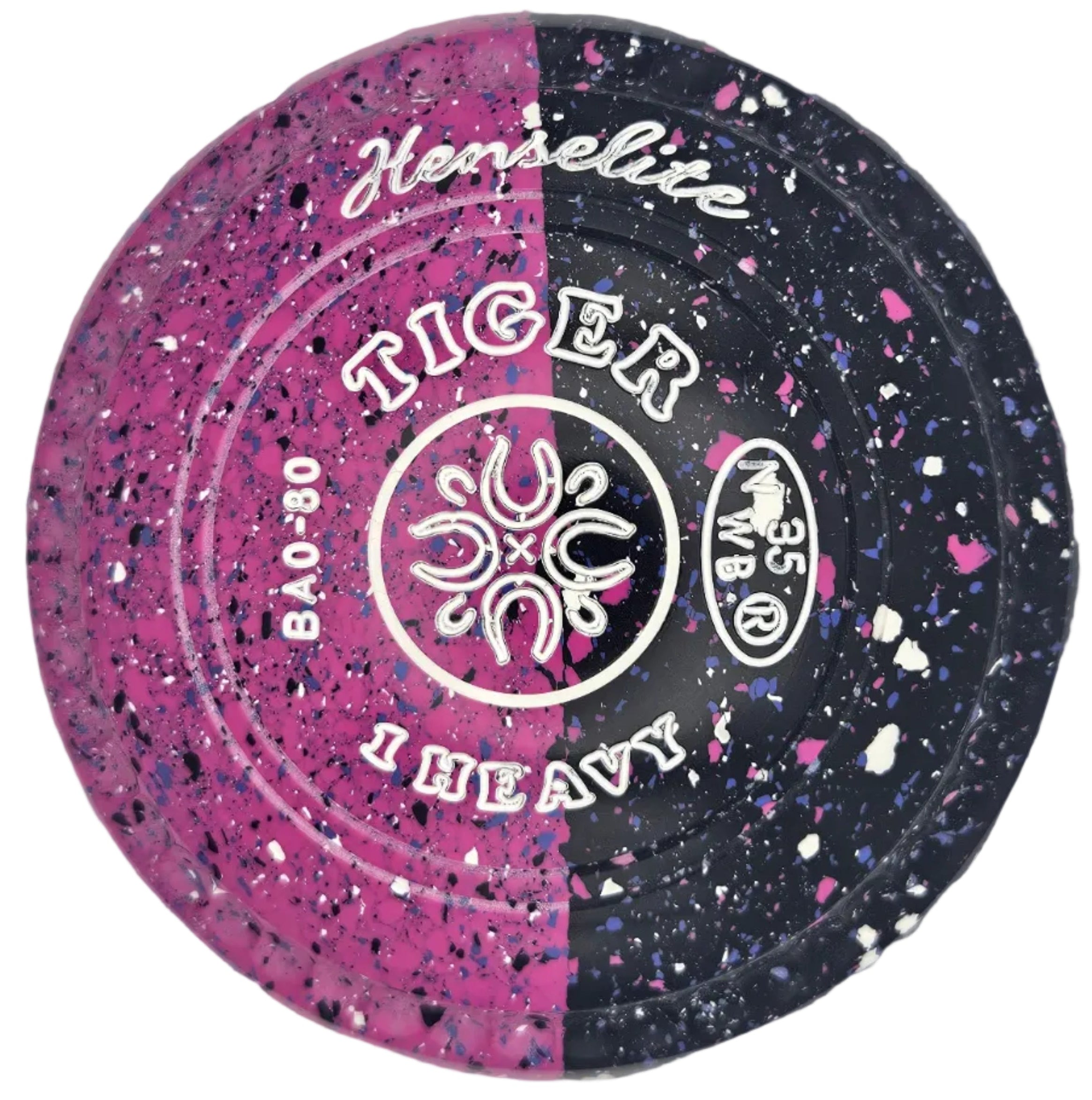Henselite Tiger 1H *Potters Exclusive Pink Phantom Duo Limited Edition* Horseshoe Emblem front