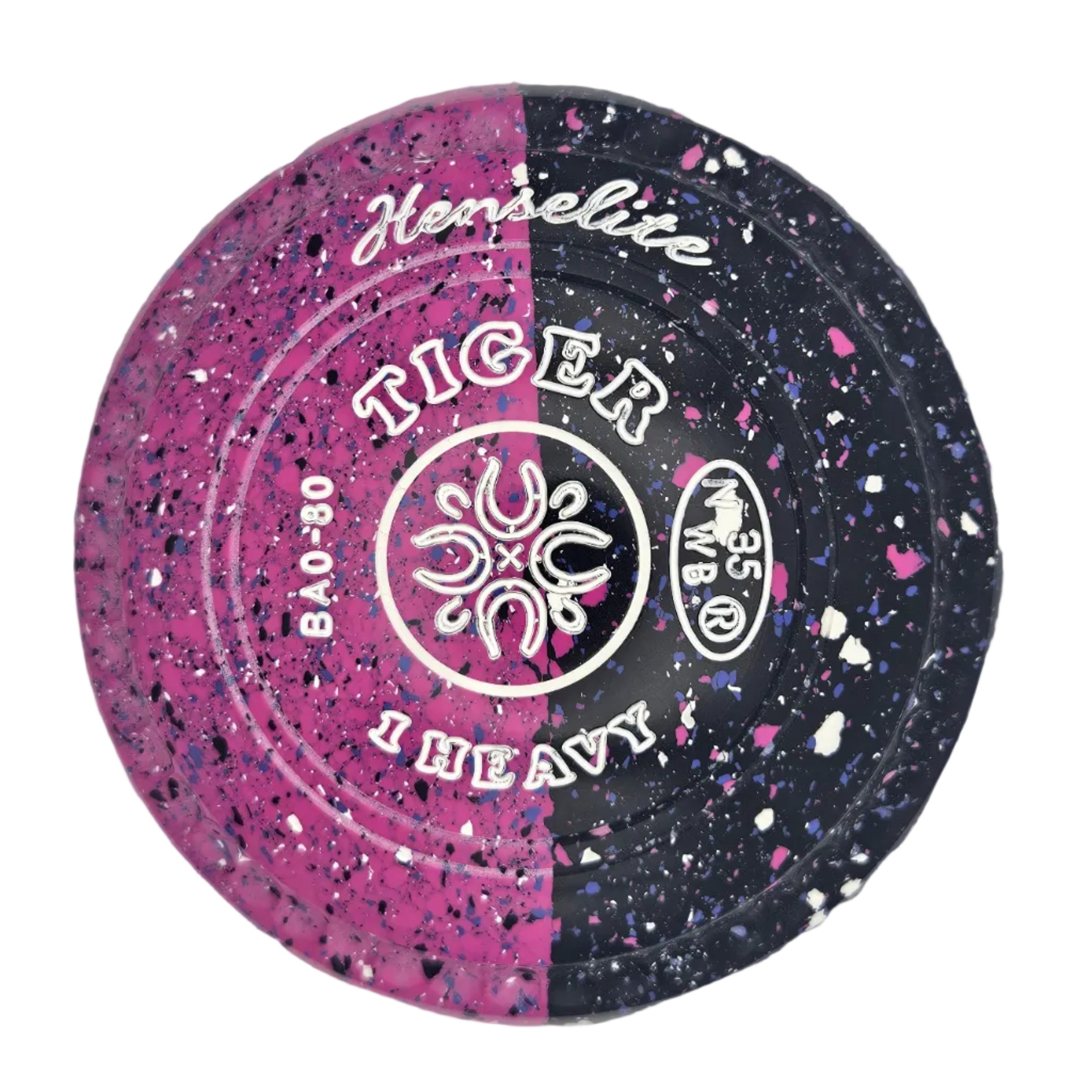 Henselite Tiger 1H *Potters Exclusive Pink Phantom Duo Limited Edition* Horseshoe Emblem front