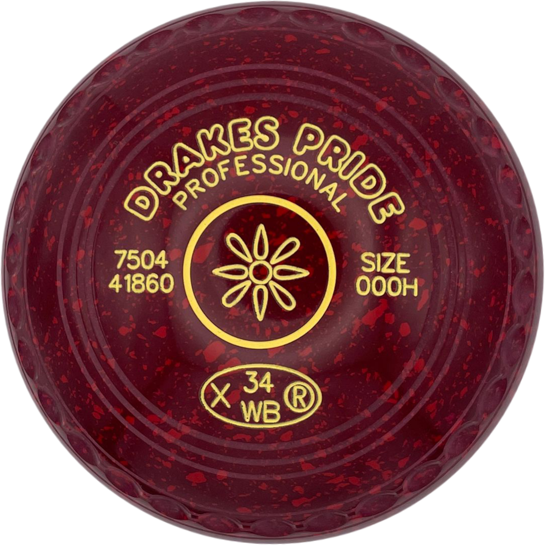 Drakes Pride Professional 000H Marron Red Flower Emblem (FRONT)