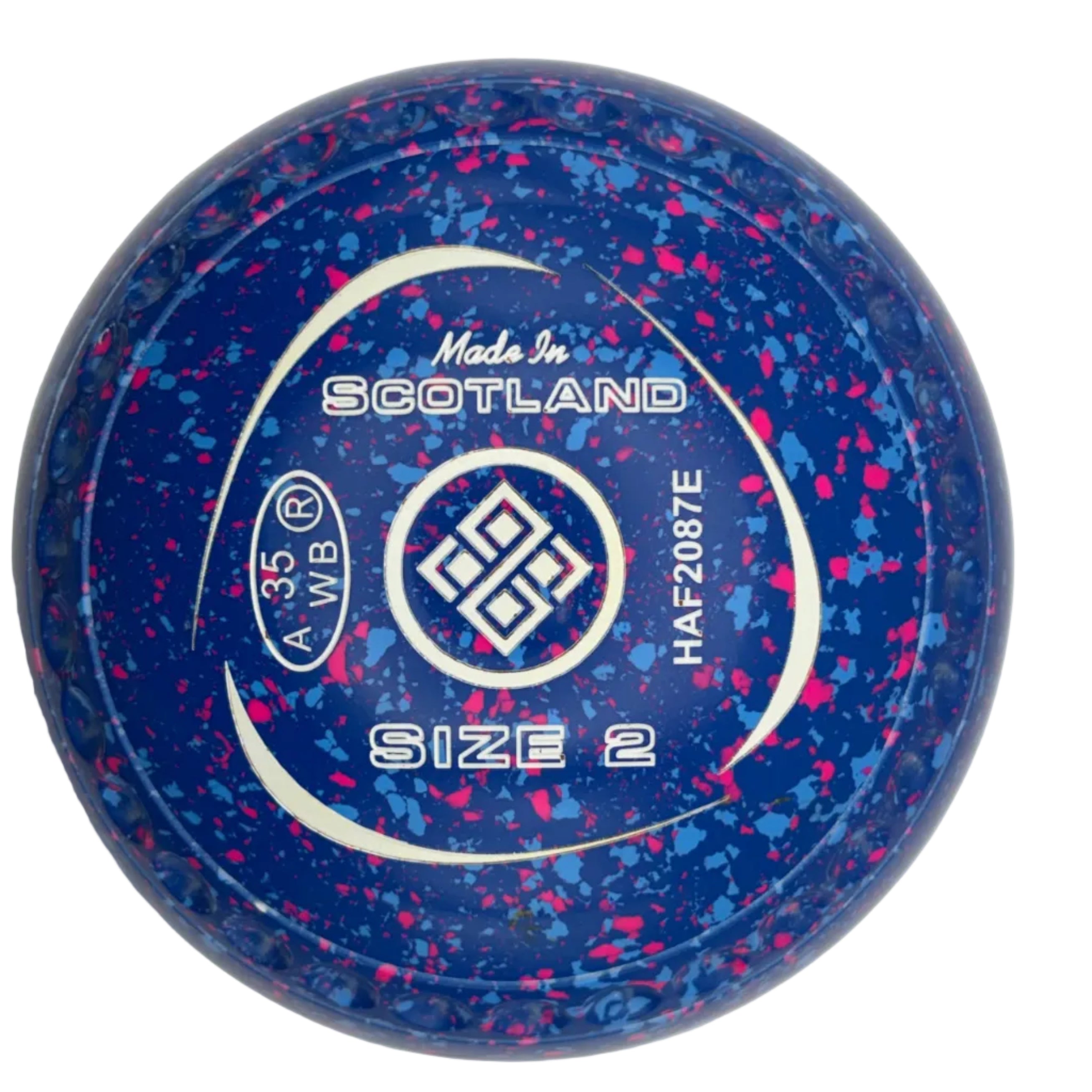 Taylor Blaze 2H Electric Blue Geometric Squares Emblem Pro Grip