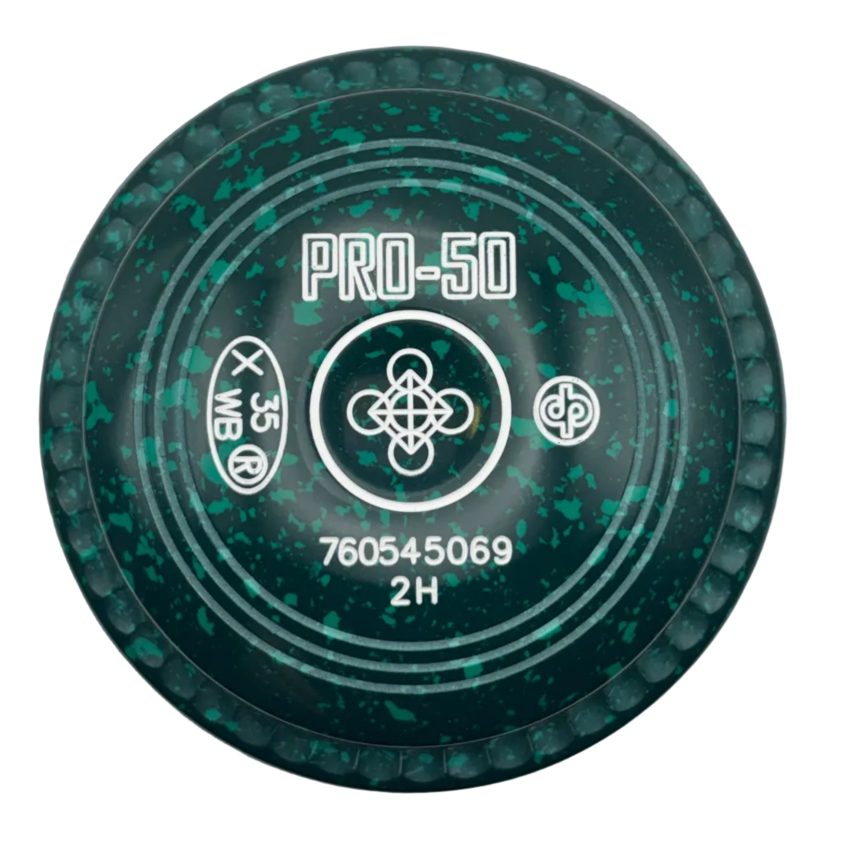 Drakes Pride Pro 50 2H Green Green Geometric Circles and Squares Emblem
