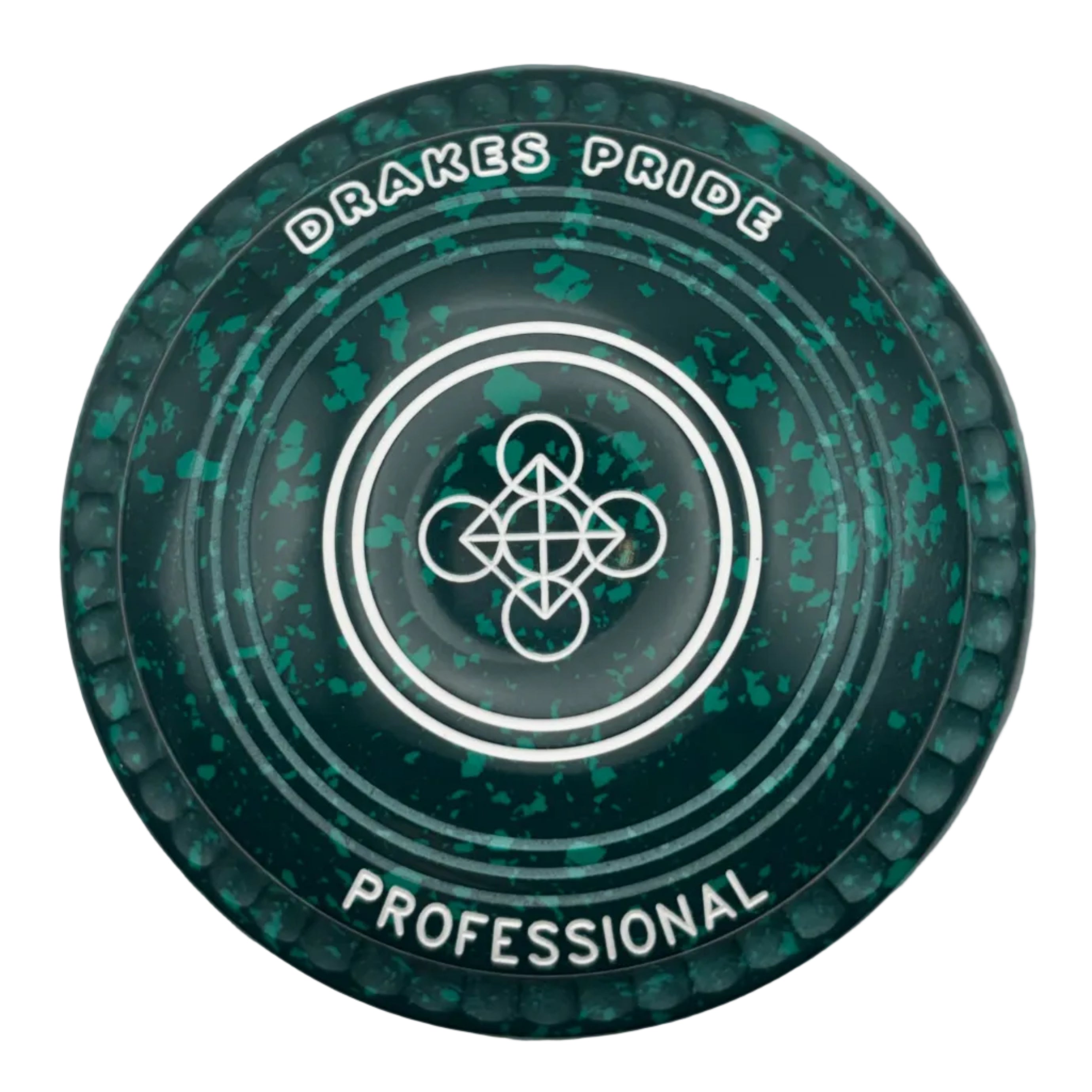 Drakes Pride Pro 50 2H Green Green Geometric Circles and Squares Emblem