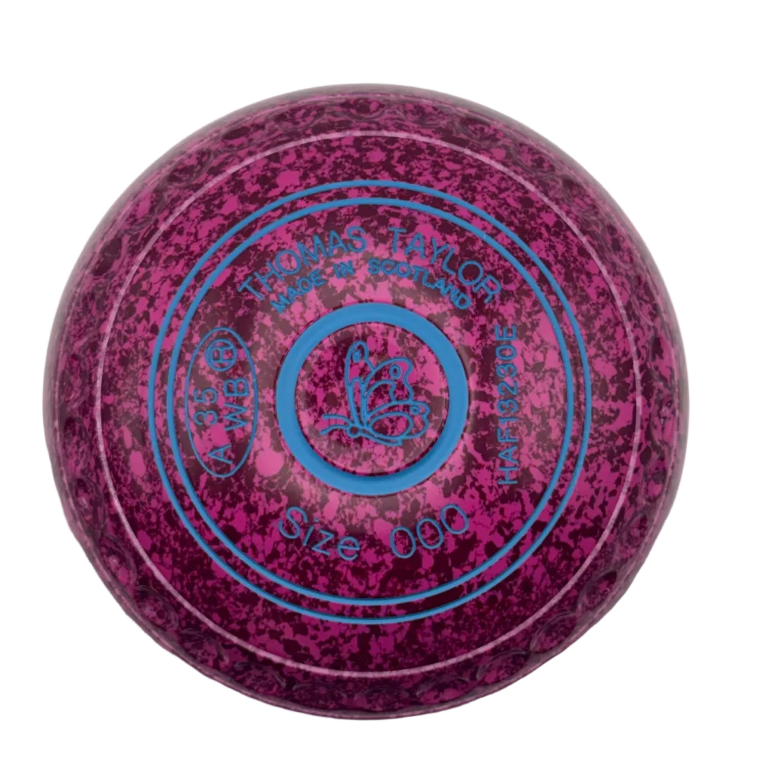 Taylor Ace 000H Raspberry Ripple Butterfly Emblem