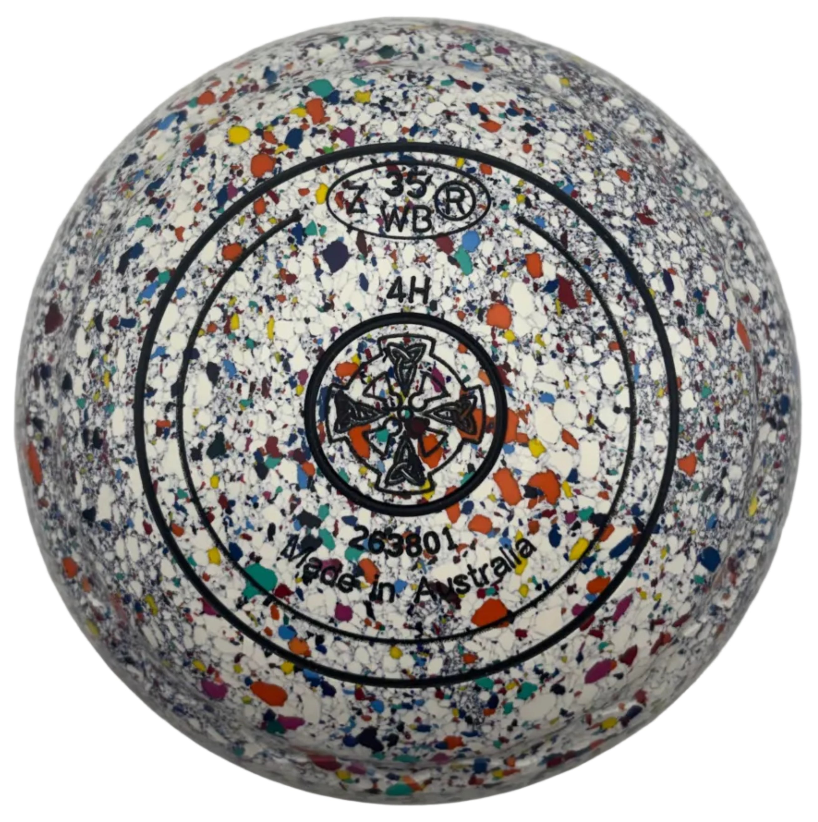 Aero Quantum 4H White Harlequin Geometric Emblem Z-Scoop back 