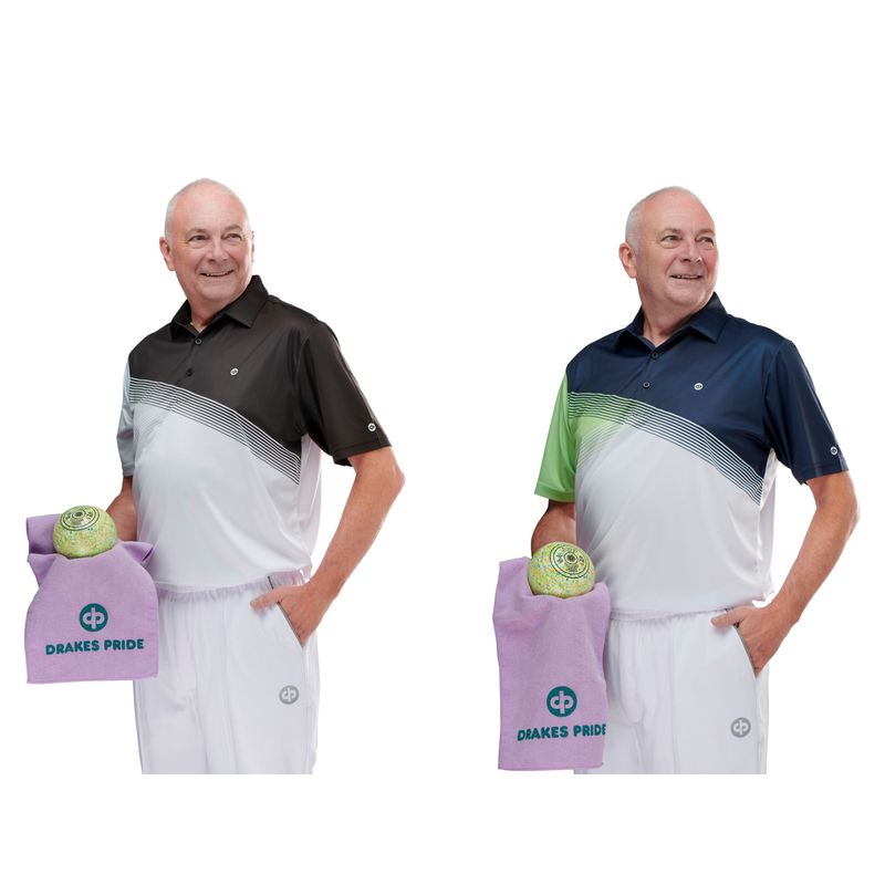 Drakes Pride Gents Orion Polo BLACK & BLUE