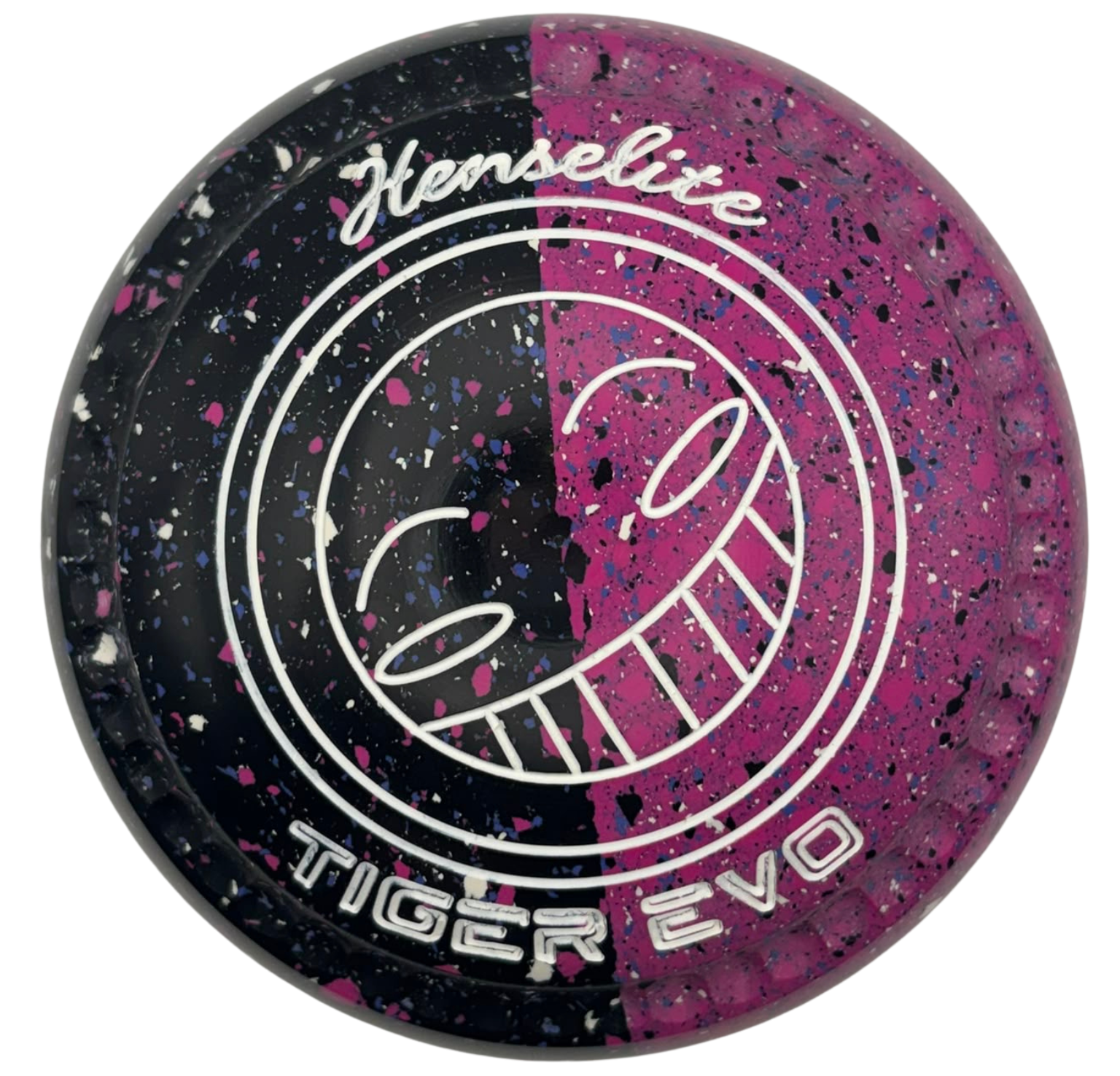Henselite Tiger Evo 2H *Potters Exclusive Pink Phantom Duo Limited Edition* Smiley Ball Emblem Back