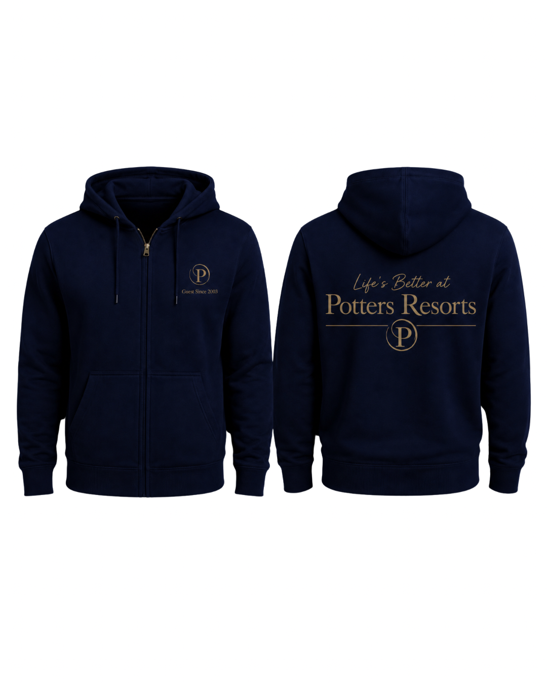 Potters Resorts 'Life is Better at Potters' Limited Edition Zip-Up Hoodie