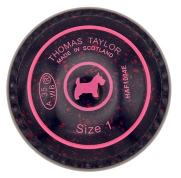 Taylor Ace 1H Black Grape Scotty Dog Emblem Xtreme Grip Front