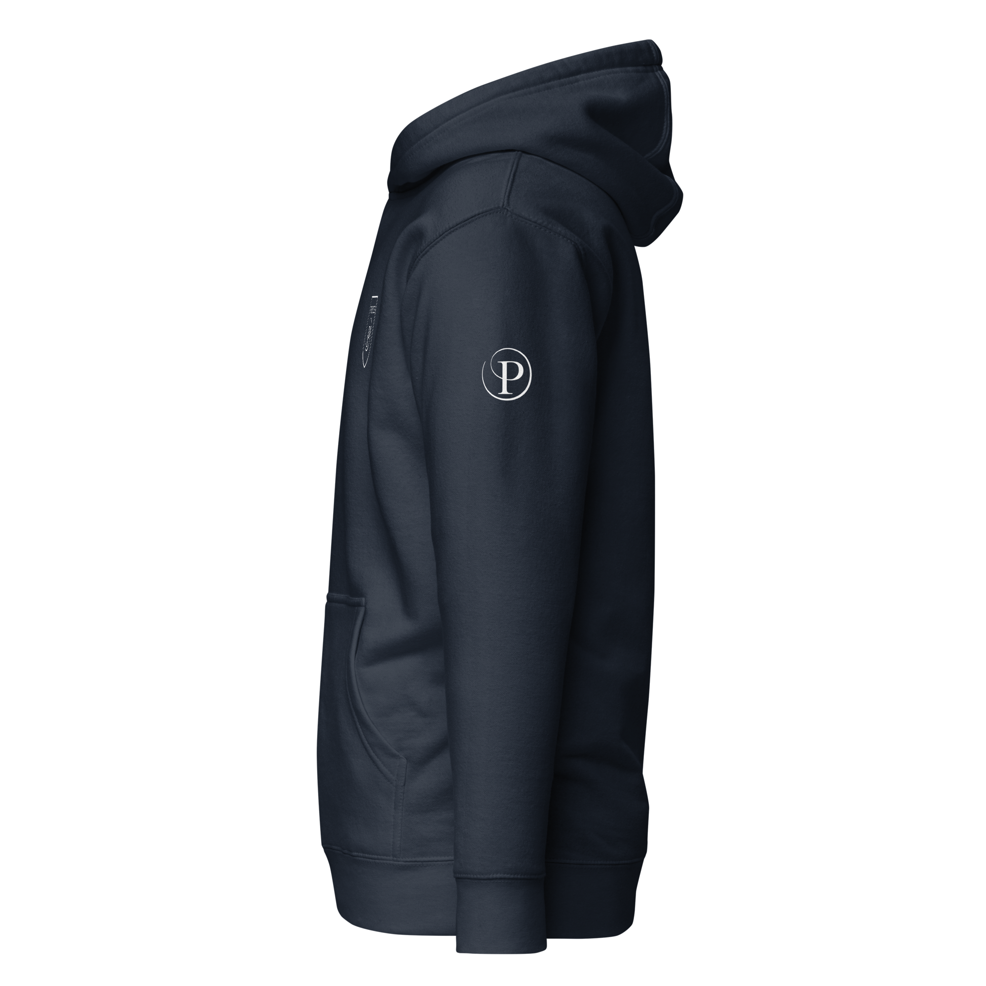 Black Friends Exclusive pullover hoodie with printed Friends crest and Potters P sleeve detail