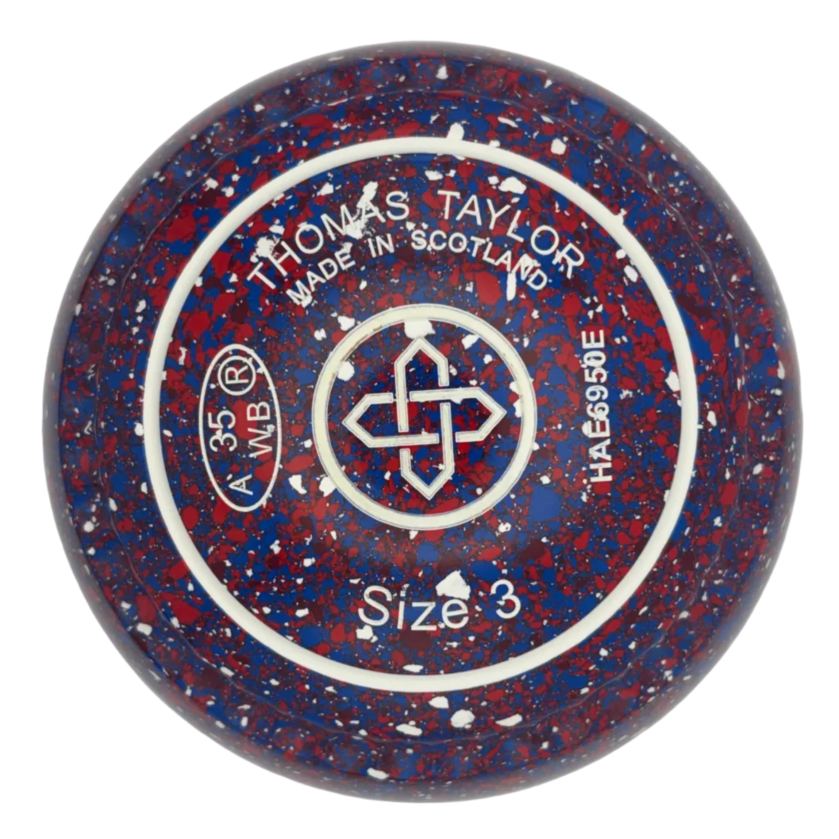 Taylor Ace 3H Red White Blue Geometric Cross Emblem Xtreme Grip front 
