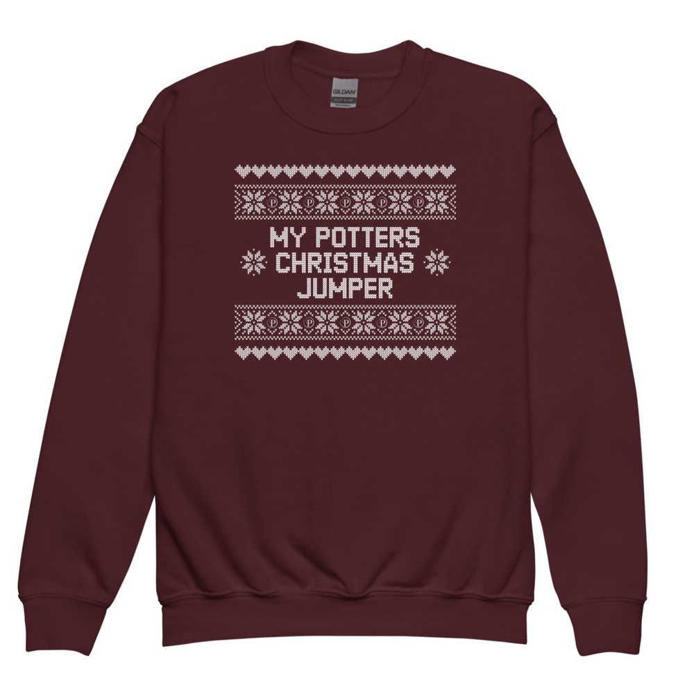 Potters Exclusive My Potters Christmas Jumper sweatshirt in Maroon
