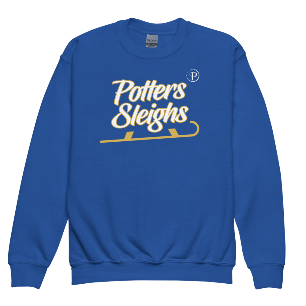 Potters Exclusive Potters Sleighs Christmas adult sweatshirt in Royal Blue