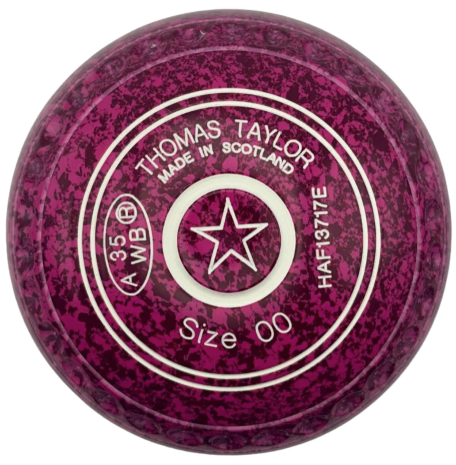 Taylor Ace 00H Raspberry Ripple Star Emblem fornt 