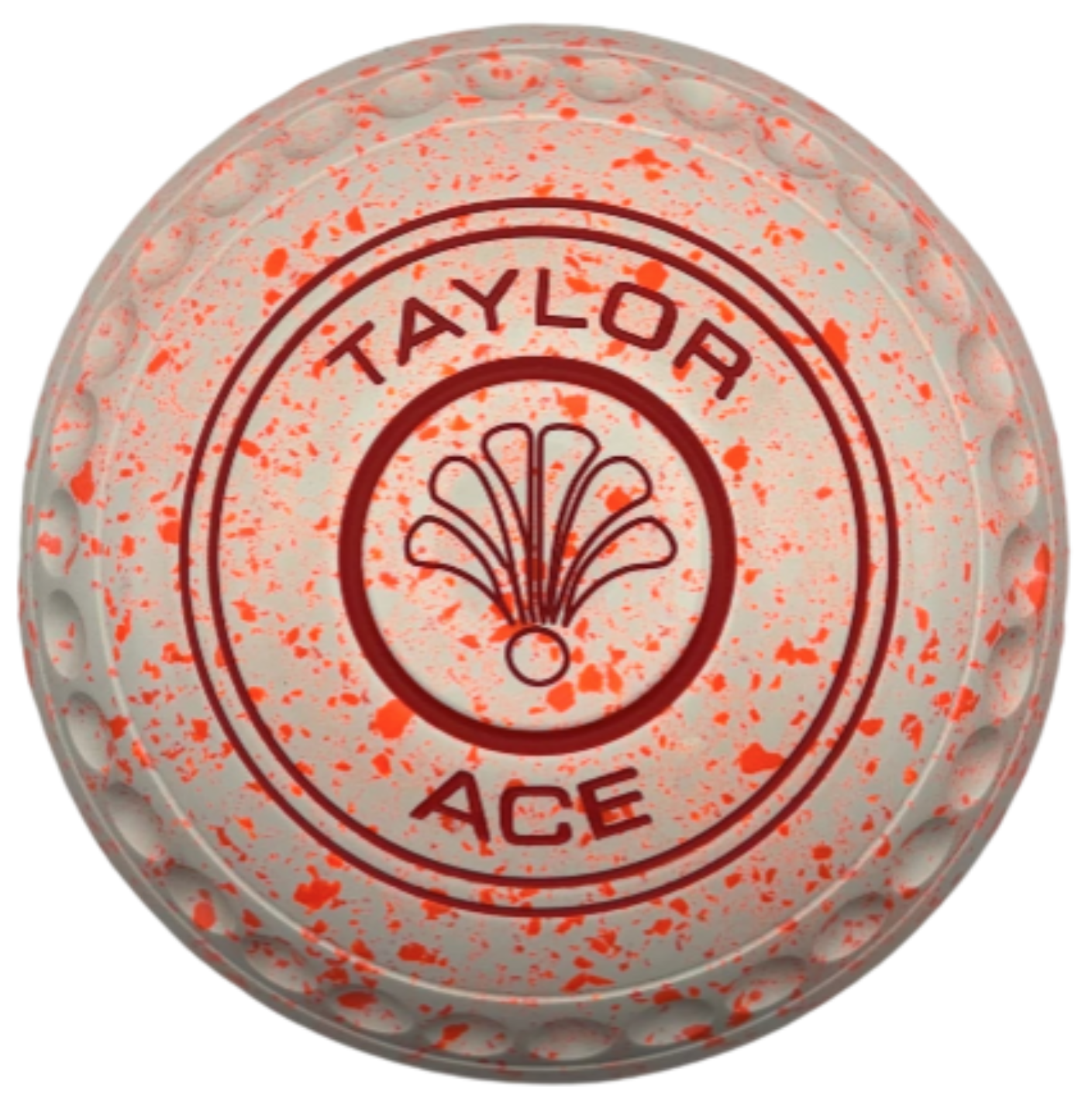 Taylor Ace 0H White Orange Fan Emblem back